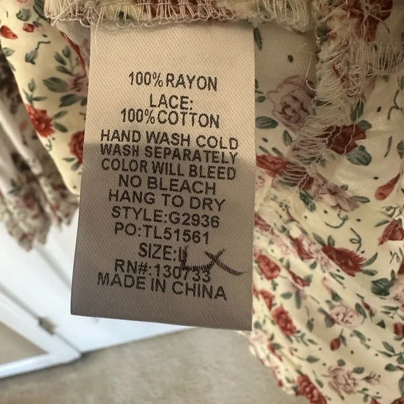 Umgee Multicolor Flowy Floral Dress Size XL - Picture 7 of 7